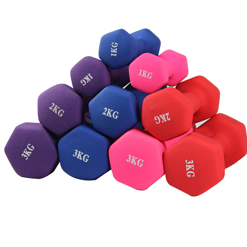 2020 New Design Color Neoprene-Dipped Dumbbells